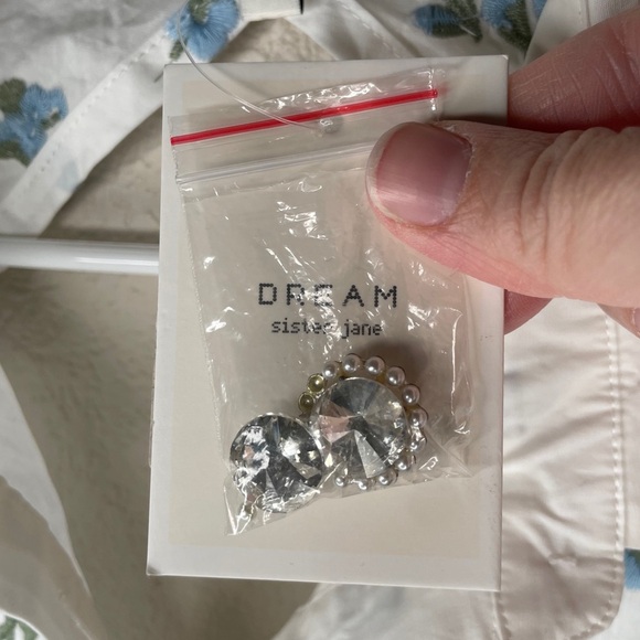 NWT Dream Sister Jane Lapis Shell Shirt Dress Women's Size Large Brilliant White - Picture 9 of 12